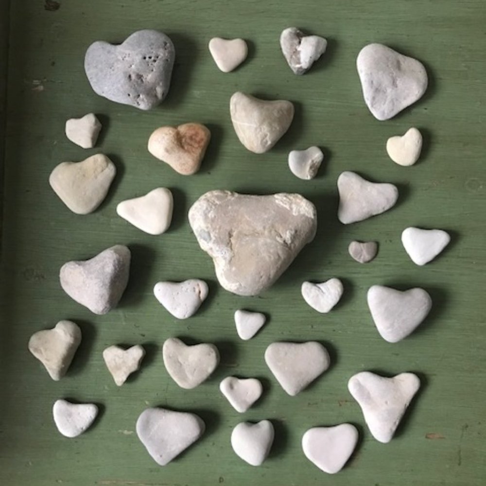 VALENTINE'S DAY - Lake Michigan HEART Stones/Rocks - 30 Natural